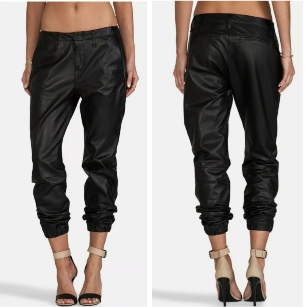 rag & bone LEATHER Pants White joggers original price 1,200